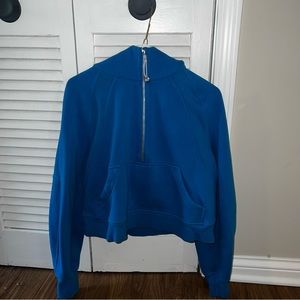 NWT Lululemon Scuba Oversized Half-Zip Hoodie Poolside Blue Size XS/S🌊
